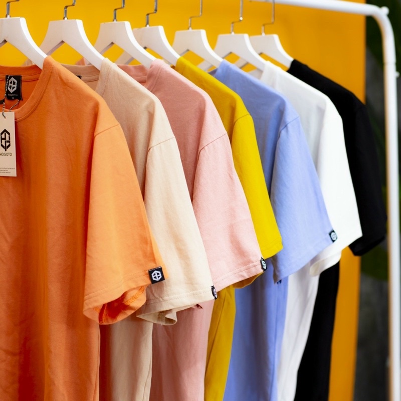 Áo thun Trơn basic Hogoto shop , Áo thun unisex nam nữ form rộng oversize chất liệu Cotton 10 màu | BigBuy360 - bigbuy360.vn