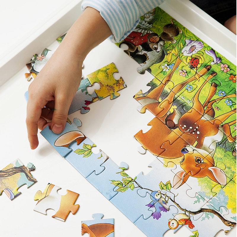 Bộ Đồ Chơi Xếp Hình 126 Mảnh Họa Tiết Hoạt Hình Dễ Thương Cho Bé