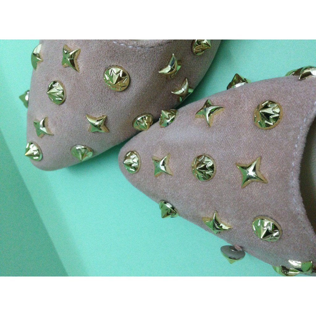 Giày đế tráng gương QC mũi đính đá | BigBuy360 - bigbuy360.vn