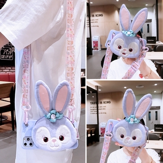 Ví sang trọng 3d Hoạt hình thỏ stellalou Vỏ điện thoại mềm cho iPhone 12 mini 11 Pro XS Max XR X 7 8 6 6S Plus 5 5s se lưng dây đeo