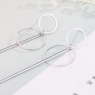 Khuyên tai bạc hàn quốc cá tính Hàn Quốc bông tai trang sức phụ kiện nữ phong cách mới lạ