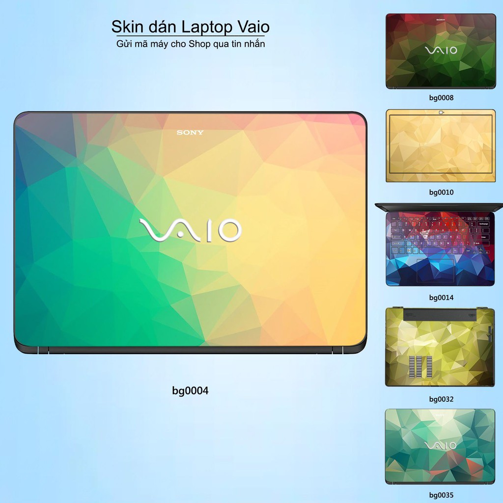 Skin dán Laptop Sony Vaio in hình Vân kim cương (inbox mã máy cho Shop)