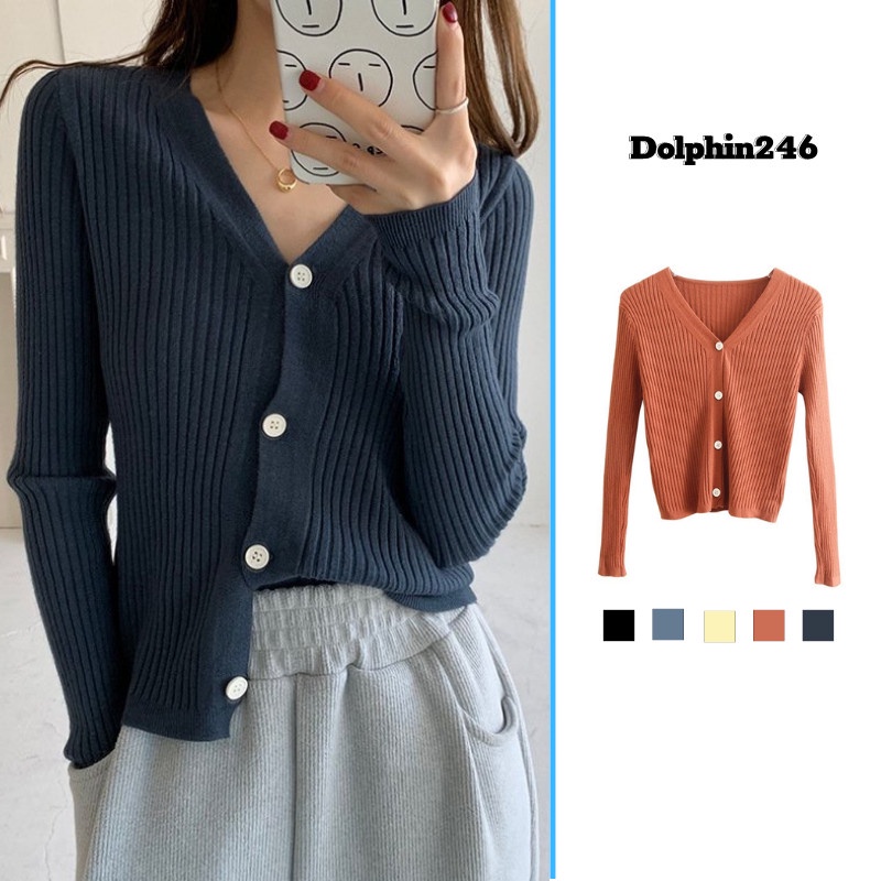 Áo cardigan len khoác dệt kim tay dài ulzzang kiểu Hàn Quốc dày dặn K10