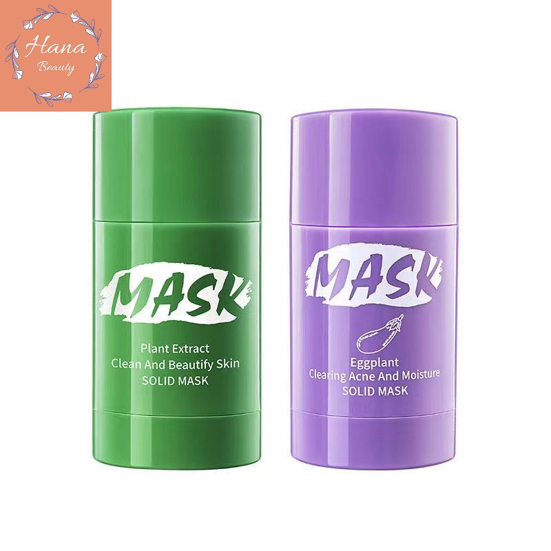Mặt nạ sáp TRÀ XANH CÀ TÍM SOLID MASK làm sạch giảm mụn NỘI ĐỊA TRUNG