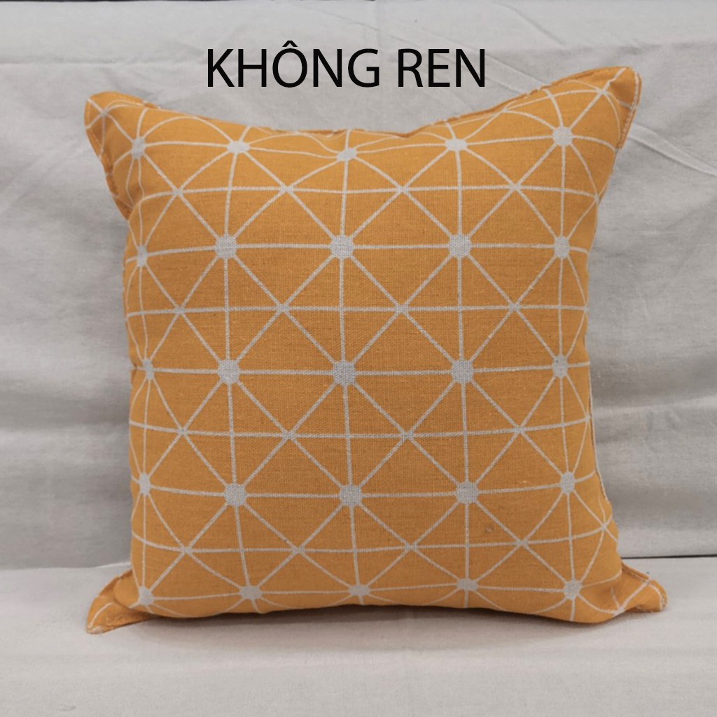 Gối tựa lưng văn phòng gối sofa đẹp trang trí decor 35cm x 35cm kèm ruột xinh xắn Nhà Xinh Decor chất liệu vải bố
