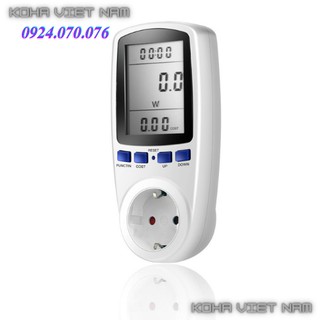 Ổ cắm đo công suất tiêu thụ - Thiết bị đo chỉ số điện năng Ampe-Voltage-Watt