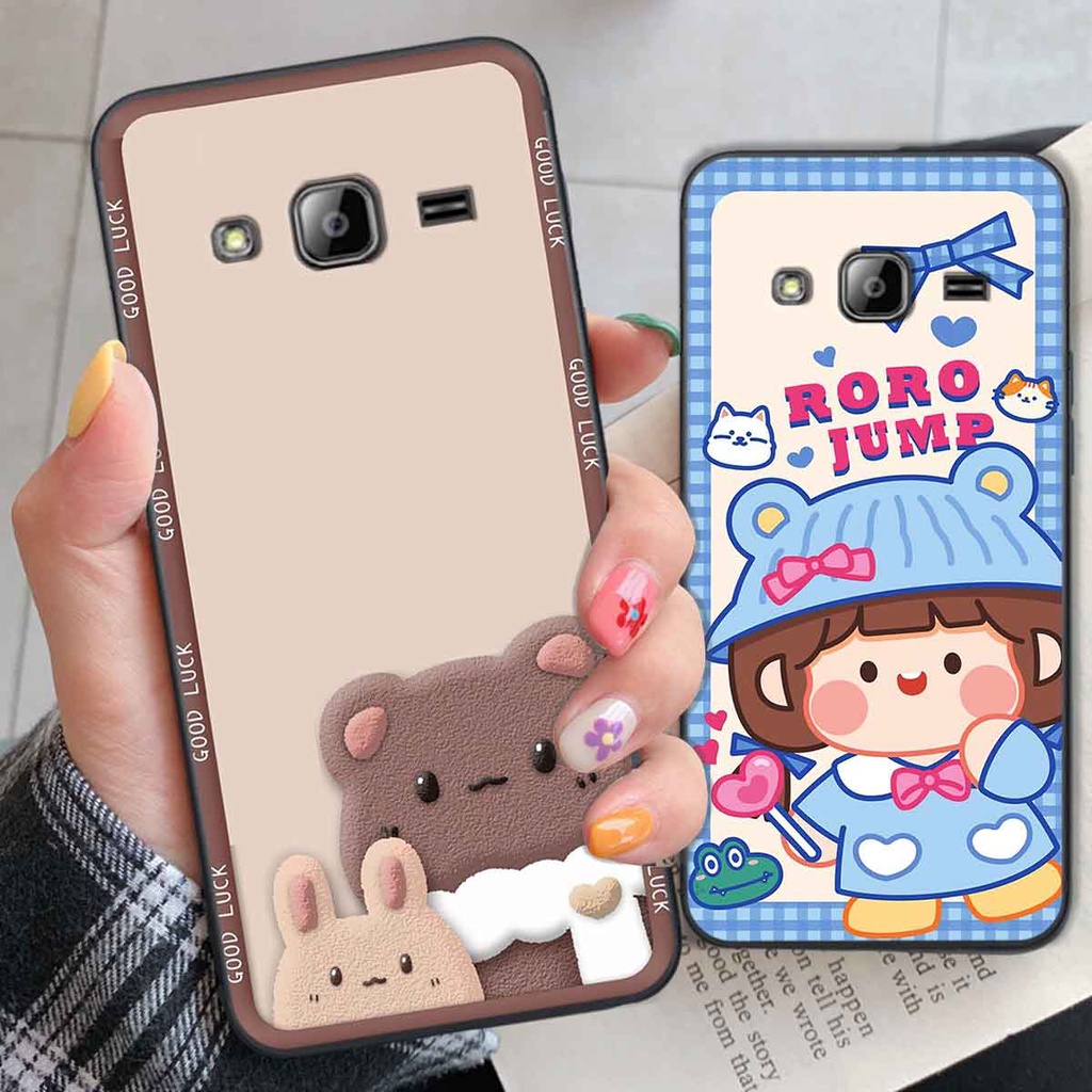 Ốp Samsung J310 / J3 2016 bear brick, gấu đáng yêu, dễ thương
