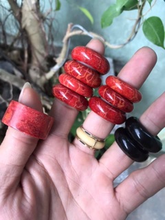 Nhẫn sh đỏ -đen - ánh kim 5–10ly