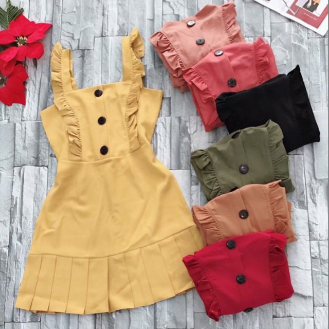 Combo Đầm cánh tiên xếp ly