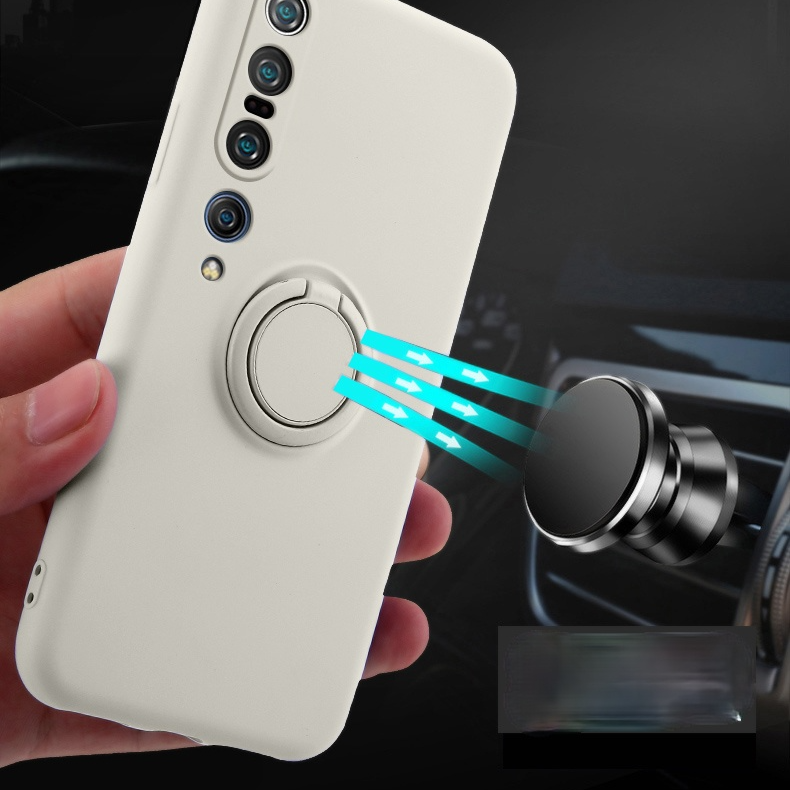 Ốp lưng Xiaomi Mi 10 Mi10 Pro Silicone Case With Ring Holder+Lanyard Xiaomi10 5G Soft Case