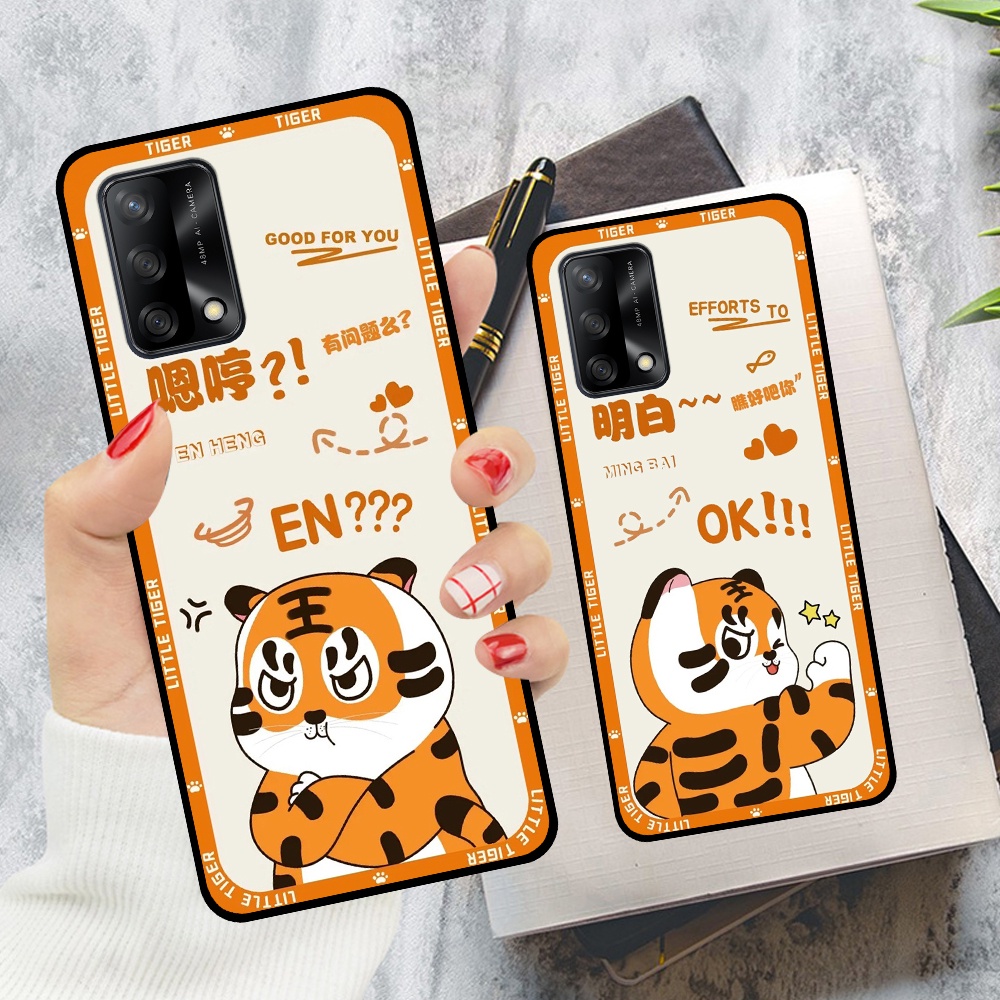 Ốp Oppo A54 / A74 / A95 4G in hình cặp đôi doremon, hổ, khủng long dễ thương