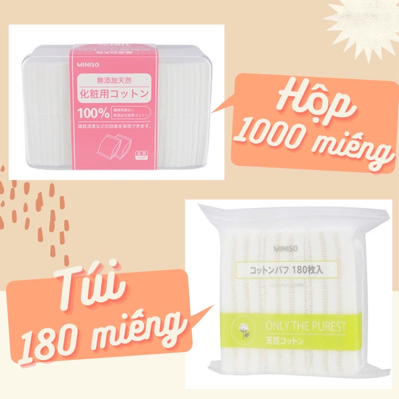 Bông Tẩy Trang Miniso Nhật Bản