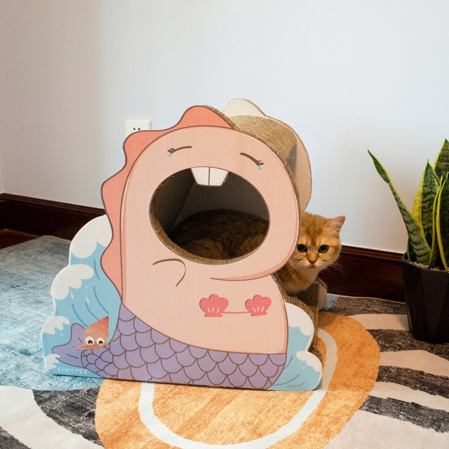 NHÀ CÀO MÓNG HÌNH KHỦNG LONG, NÀNG TIÊN CÁ DÀNH CHO MÈO