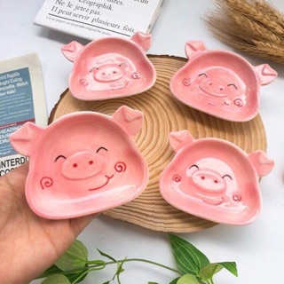 Đĩa sứ hình heo mini cho bé ăn dặm