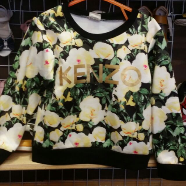 Áo nỉ chun hoa Kenzo