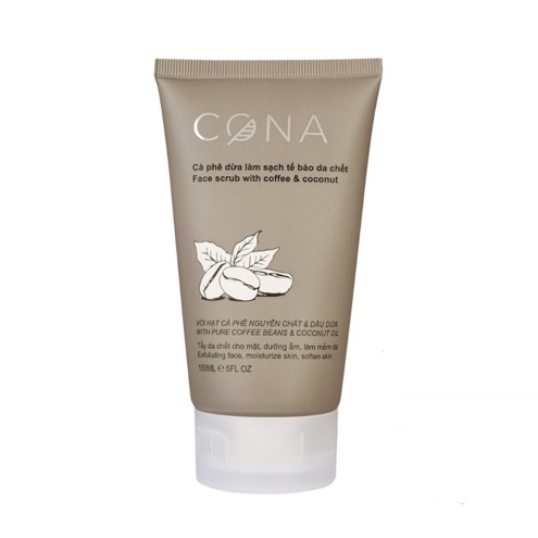 Cà phê dừa làm sạch tế bào chết da mặt Cona Face Scrub With Coffee &amp; Coconut 150ml