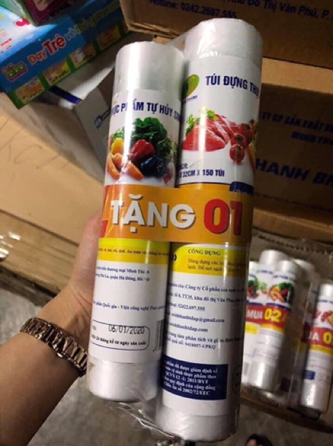 Túi đựng thực phẩm sinh học( mua 2 tặng 1 dễ dàng phân huỷ)