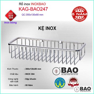 KỆ PHÒNG TẮM INOX BẢO KAG-BAO247