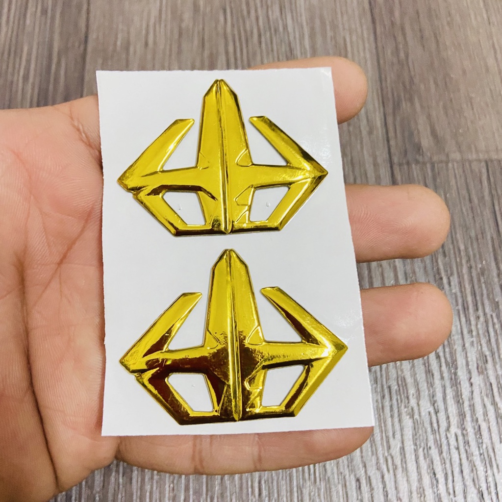 Tem 3d logo AB KIM CƯƠNG dán trang trí cánh bửng Honda Air Blade nhiều màu sáng bóng