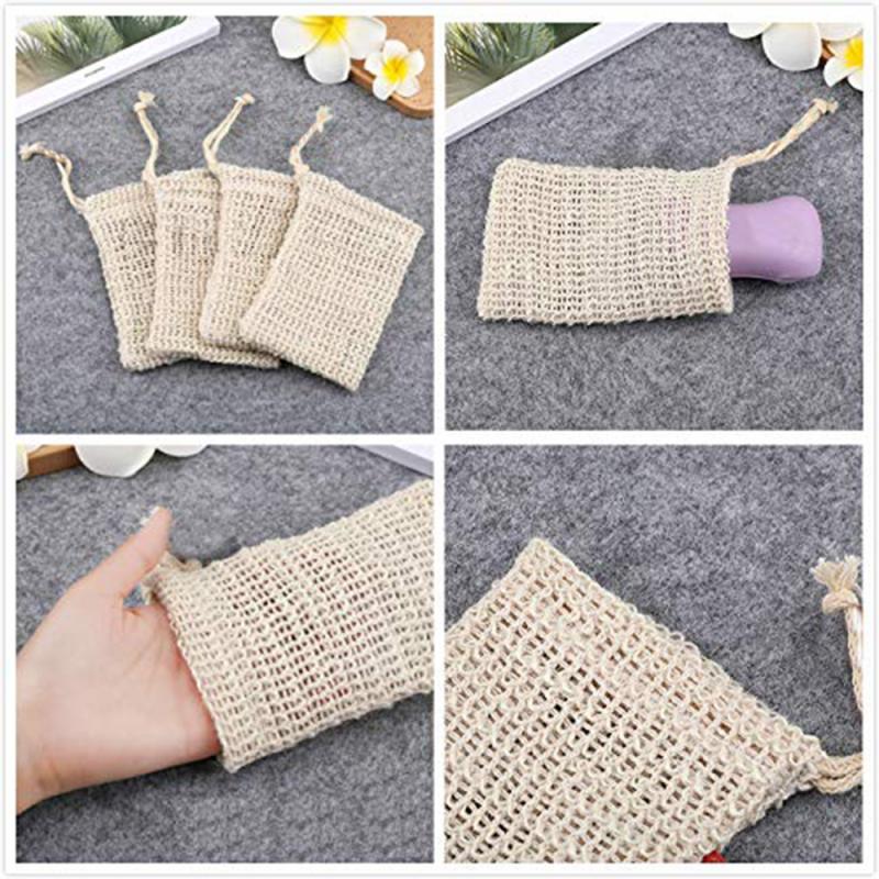(Hàng Mới Về) 1 Túi Lưới Cotton Đựng Xà Phòng Mát Xa Tẩy Tế Bào Chết