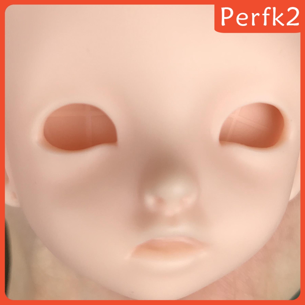 12inch BJD Unpainted Female Doll Body Parts DIY Replacements White Skin Head