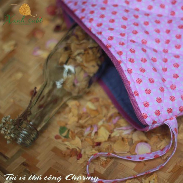 Túi ví cầm tay Charmy Base- đựng mỹ phẩm, đồ cá nhân- Maylala handmade