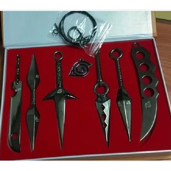 Anime Ngoại vi Naruto Naruto Kunai Shuriken Black Bộ mô hình vũ khí thế hệ thứ tư