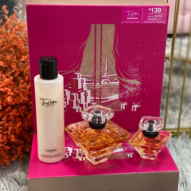 Set Nước Hoa Nữ LANCOME Tresor EDP kèm nước hoa 30ml & lotion 200ml thơm thanh nhã, sang trọng vô cùng nữ tính