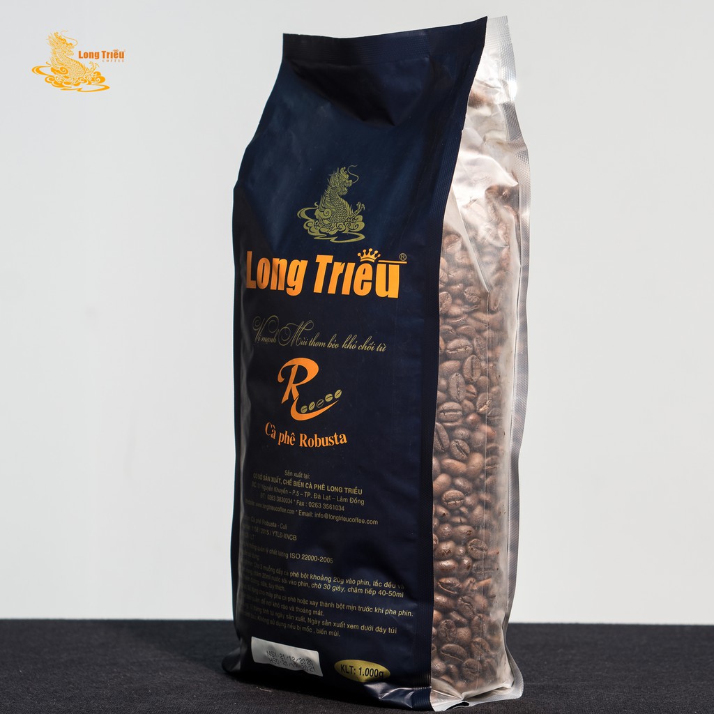 CÀ PHÊ ROBUSTA 100% LONG TRIỀU mã R dạng hạt gói 1KG | BigBuy360 - bigbuy360.vn