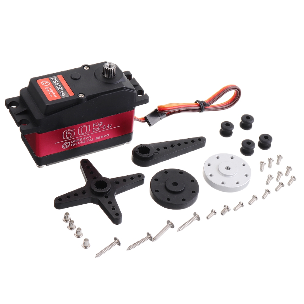 Động cơ servo kỹ thuật số Dsservo Ds5160 Hv 60kg 180°/270° 18t 1/5v dành cho xe điều khiển từ xa