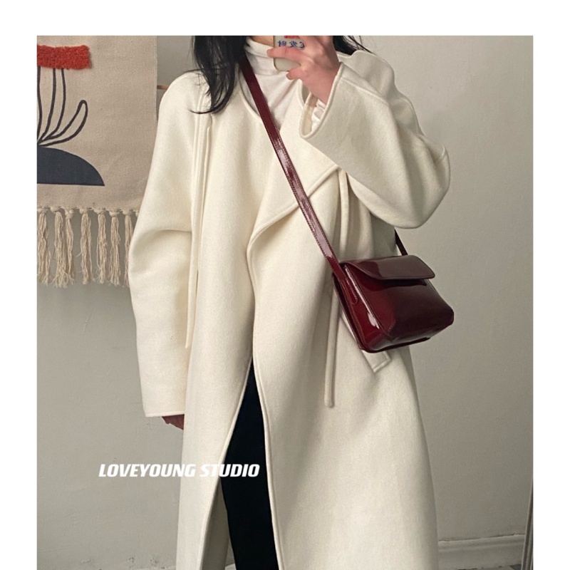 Túi Đeo Chéo Da Bóng Hình Vuông Nhỏ Màu Đỏ Tía Phong Cách retro 3.0 Gylb1636