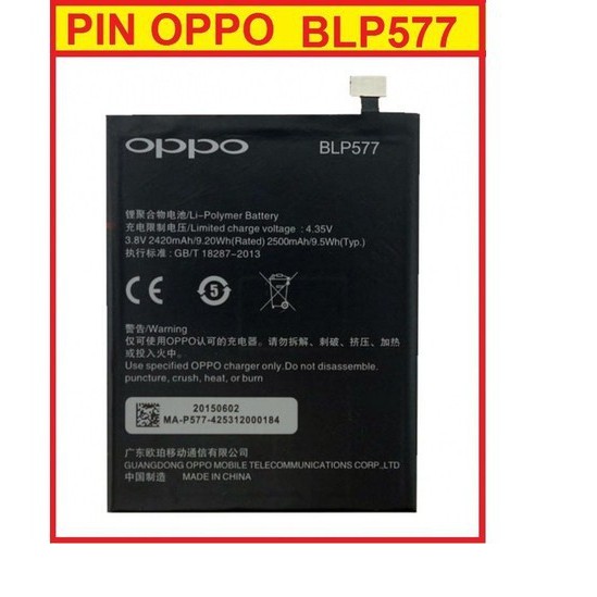 Pin Oppo Mirror 5 (A51) BLP577 2500 mAh hàng sịn giá rẻ chuẩn Zin 100%