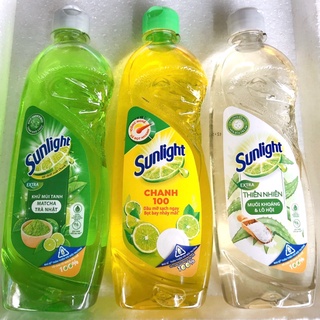 Nước rửa chén SUNLIGHT 730ml (Hương Chanh - Vàng và Matcha Trà Nhật - Xanh Lá) - Nước rữa chén