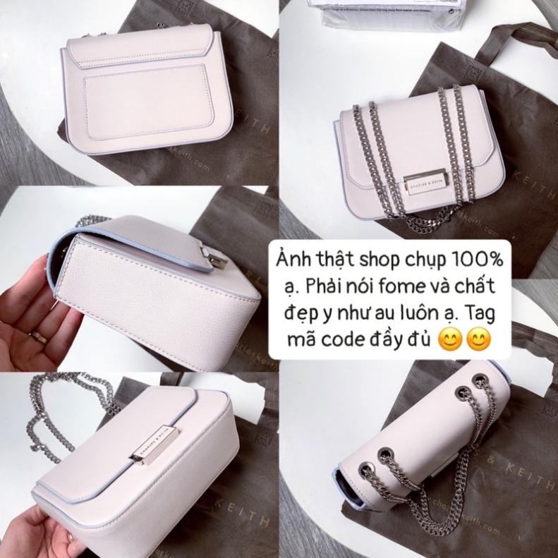 Túi da sần khoá bấm size 20 dây full xích chuẩn xuất xịn hàng cao cấp