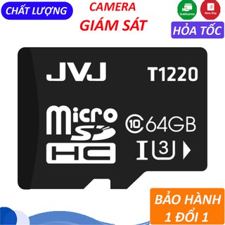 Thẻ nhớ JVJ micro SDHC 64GB/32GB/16GB/8GB/4GB/2GB chuyên dụng tôc độ cao – Bảo hành 1 năm 1 đổi 1