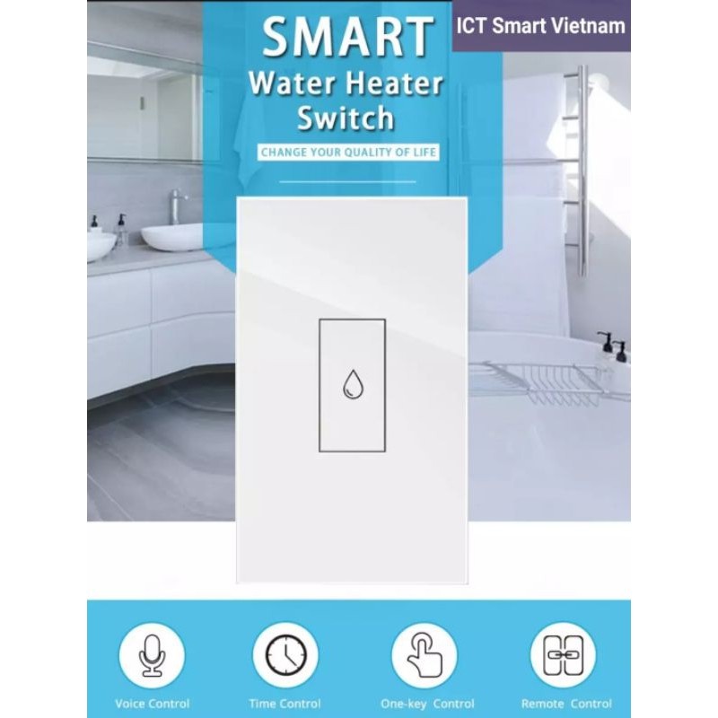 Công Tắc Wifi Công Suất Cao Tuya 4400w Dùng cho bình nóng lạnh, máy sưởi,tắt bật hẹn giờ điều khiển từ xa