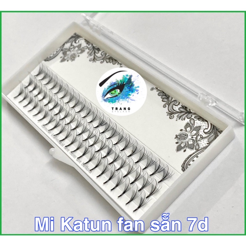 Lông Mi Trụ Katun Cao Cấp - Mi Wispy 5D 7D Độ Cong C D - Mi Fan Sẵn Katun