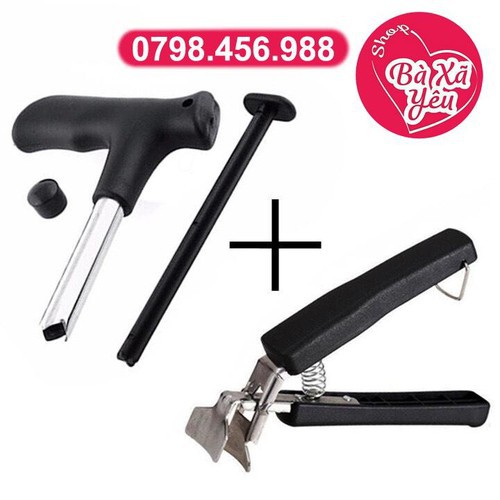 Combo Dụng cụ khui dừa + Dụng cụ gấp nóng - BX1666