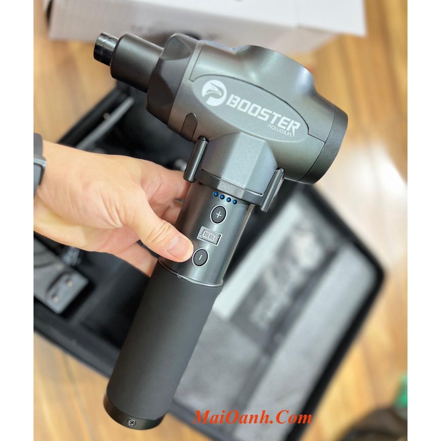 Súng Máy Massage Gun BOOSTER E - Thư Giãn Cơ Bắp Với 9 Mức Độ 6 Đầu Massage