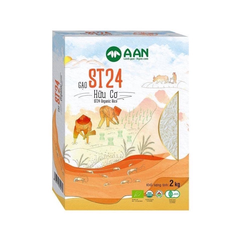 Gạo hữu cơ ST24 ANN Ogranic 2kg