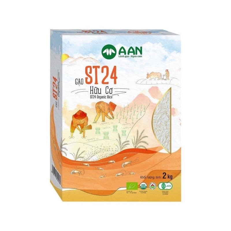 Gạo hữu cơ ST24 ANN Ogranic 2kg