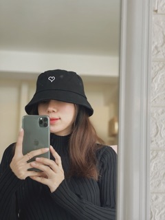 NÓN BUCKET Small Heart 💙 [VÀNG|NUDE FORM MỚI]