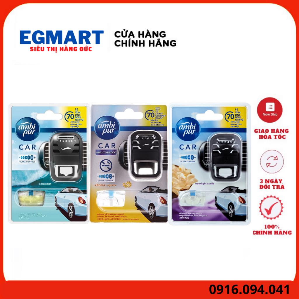 Nước hoa ô tô Ambi Pur 7ml-Tinh dầu ô tô kẹp cửa gió xe hơi nhập khẩu Châu Âu hoàn toàn từ thiên nhiên khử mùi hiệu quả
