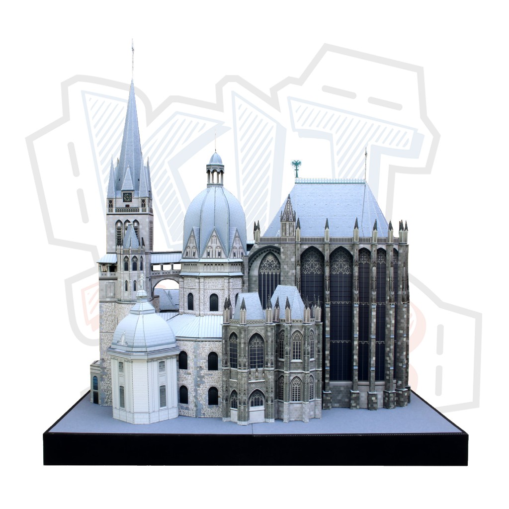Mô hình giấy kiến trúc Nhà thờ chính tòa Aachen Cathedral - Đức