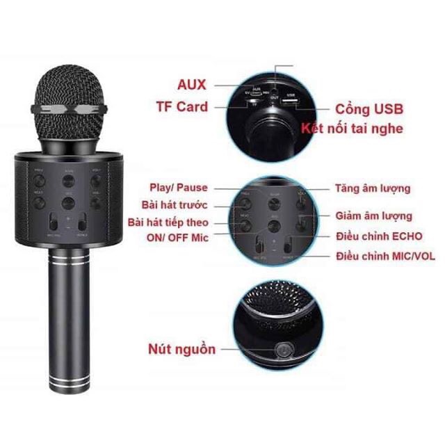 [Mã 2404EL10K giảm 10K đơn 20K] Micro bluetooth kiêm loa Q7