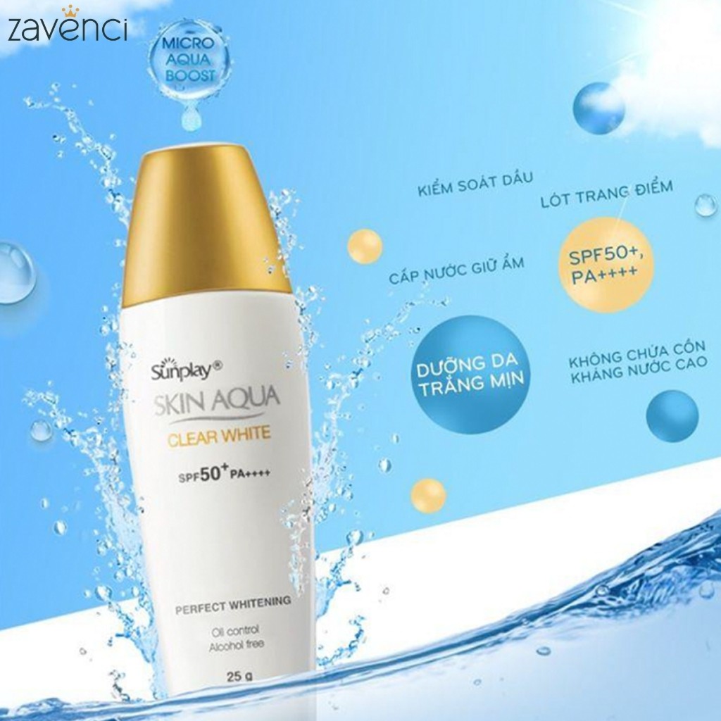 Kem chống nắng KCN13476384 SKIN AQUA CLEAR WHITE Giúp Da Chống Tia UV SPF50+ Không Cồn Dưỡng Da Trắng Mịn (55g) | BigBuy360 - bigbuy360.vn