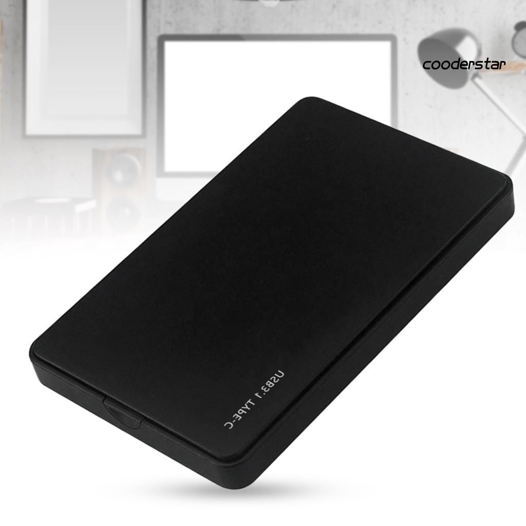 COOD-st Hard Disk Box Portable USB3.1/Type C 2.5-inch Mobile HDD Enclosure SSD Case for Computer