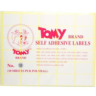 Nhãn Decal Tomy đủ số
