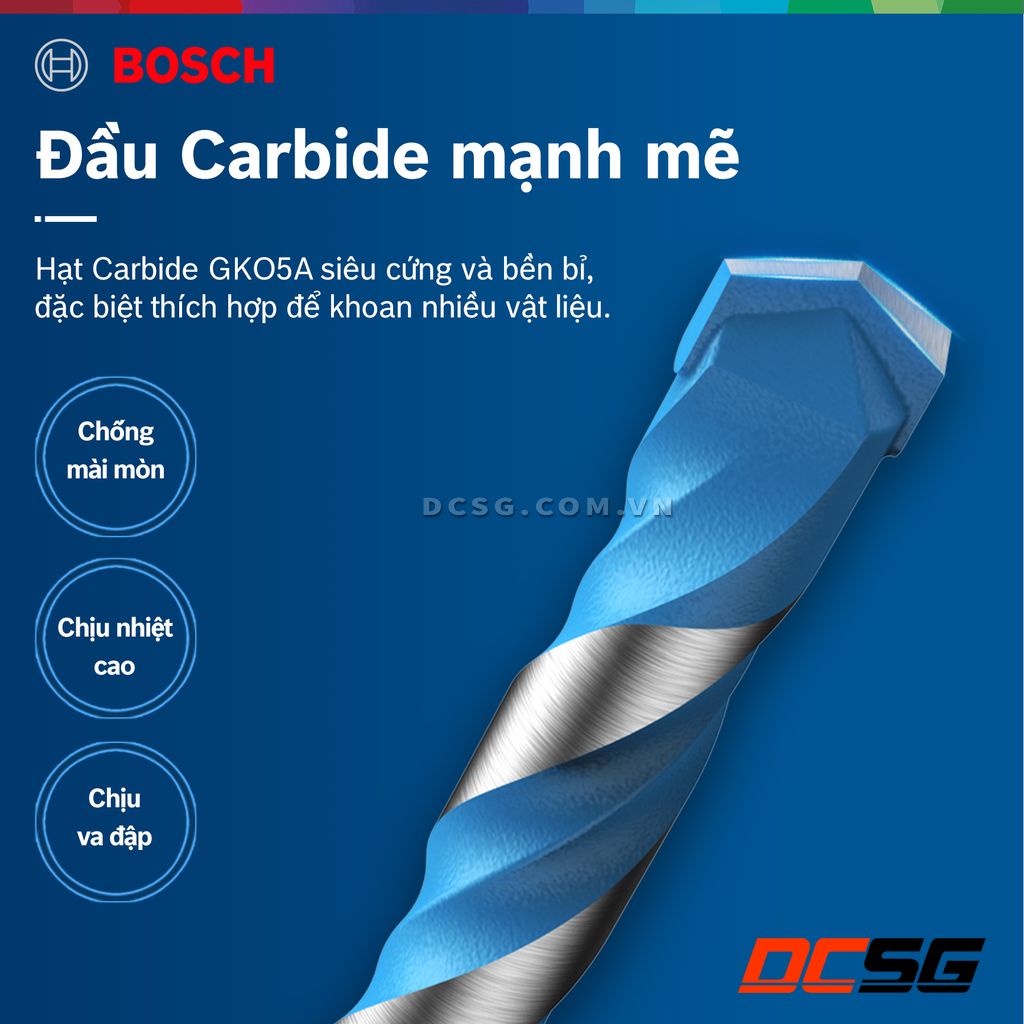 Mũi khoan đa năng chuôi lục giác HEX-9 MultiConstruction BOSCH (chọn size mũi) | DCSG