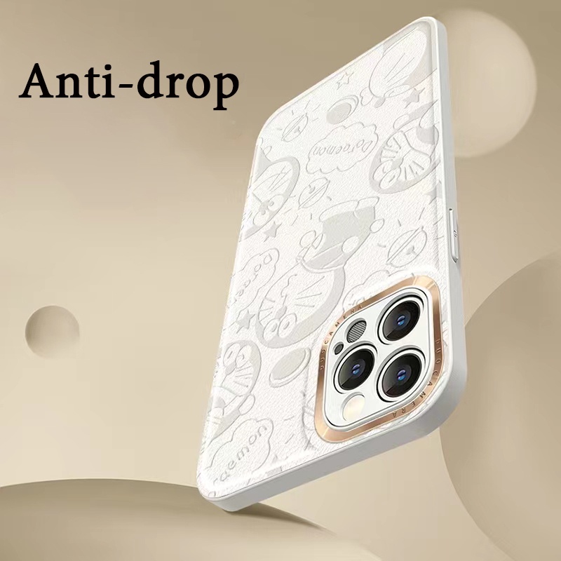 Ốp Điện Thoại Da Cứng In Hoạt Hình Doraemon Cho iPhone 11 12 13 Pro Max